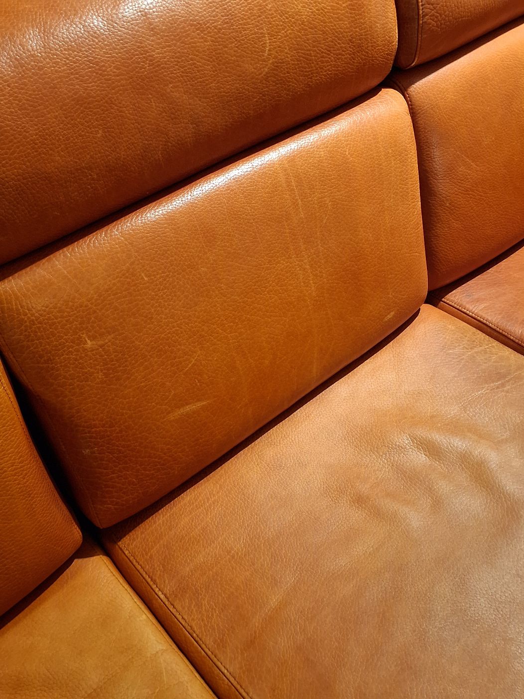 (4090) 3 pers. Lædersofa